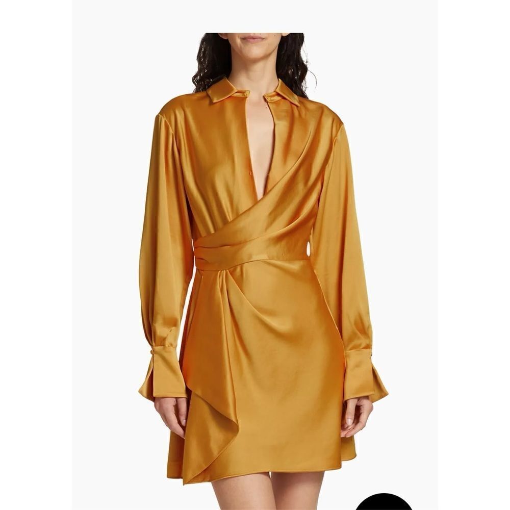SIMKHAI
Talit Draped Knee-Length Surplice Dress size 6
